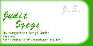 judit szegi business card